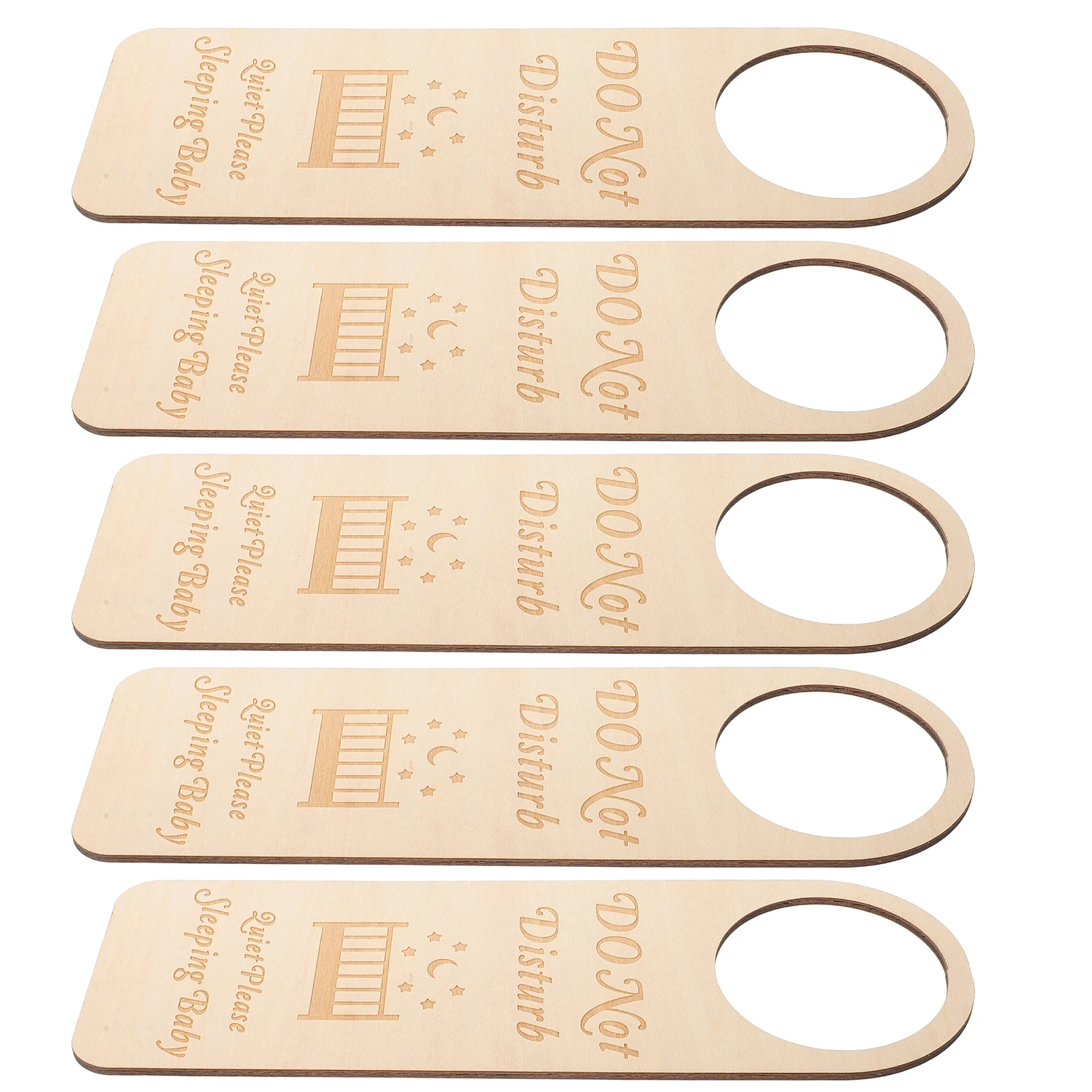 

5 Pcs Sleep Sign Lightweight Nursery Baby Sleeping Door Sign Decor Durable Reminder for Front Door Stroller Crib Shhh