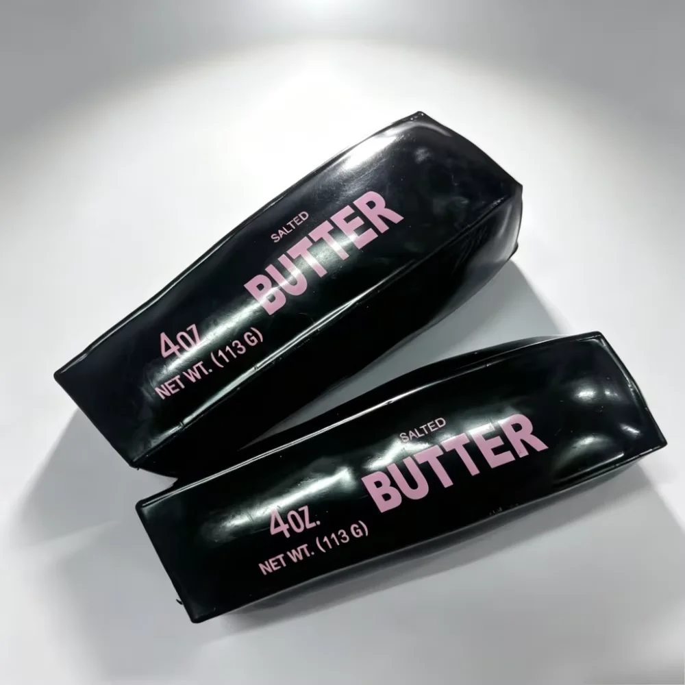 New Black&Pink Crispy Butter with Imitation Cheese & Black Butter Sticks Homemade Crispy Sound Control Stress Relief Fidget Toy