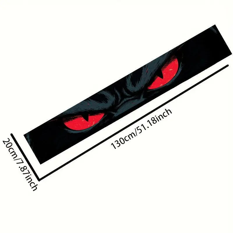 Car Windshield Sun Visor Banner Decal Evil Red Eyes Graphic Vinyl Sticker Self‑Adhesive Waterproof Auto Film Tuning Accessory view 2
