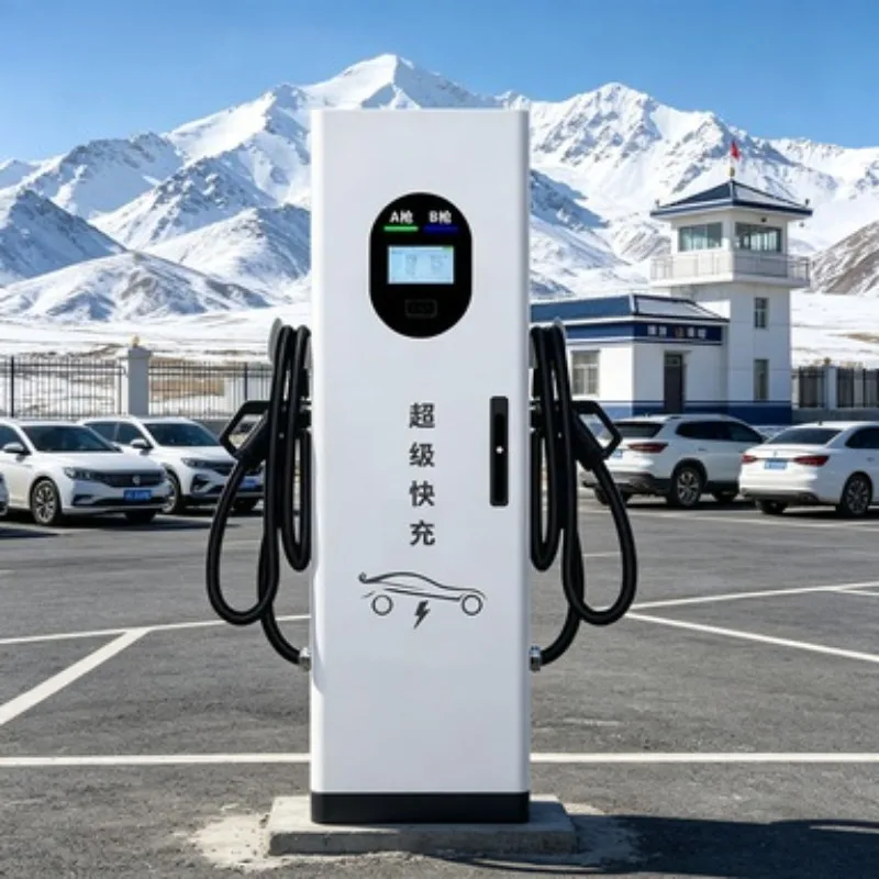 120kW DC Fast Charger CCS2 EV Charging Pile Dual Gun for Electric Truck Stop Commercial Use CE