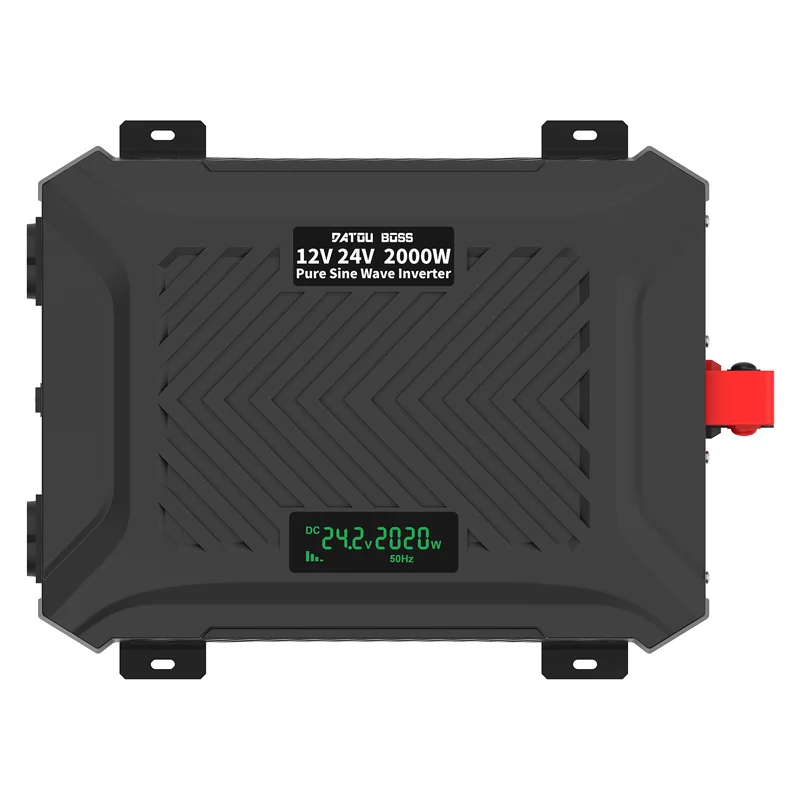 

Datouboss 12V/24V Auto-Switching Pure Sine Wave Car Inverter 2000W 50Hz - High Efficiency Power Converter
