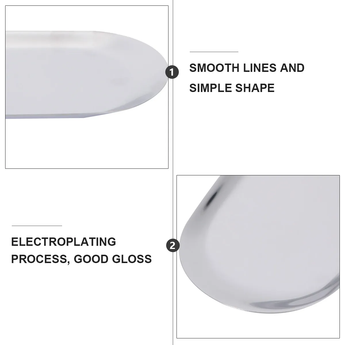 Oval Nordic Jewelry Tray Stainless Steel Small Silver Elegant Storage Plate Mirror Polished Makeup Vanity Organizer Snack Metal - view 4
