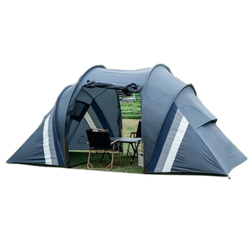 

Folding outdoor camping equipment, two rooms and one hall, quickly building 3-4 portable family tents camping outdoor