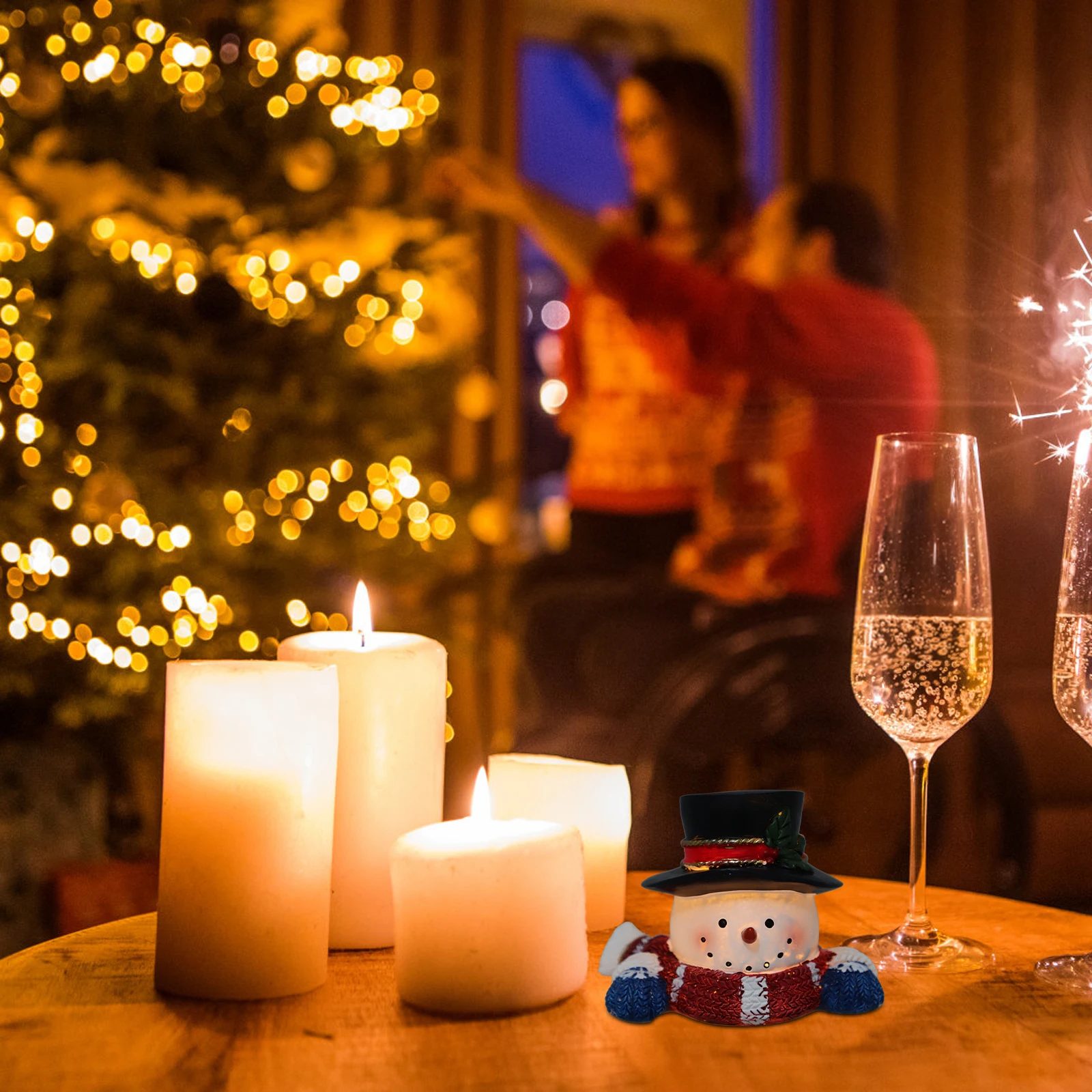 

Festive Christmas Snowman Decor Resin Craft Unique Design Fun Captivating Children Attention Detail Ideal Christmas Other Party