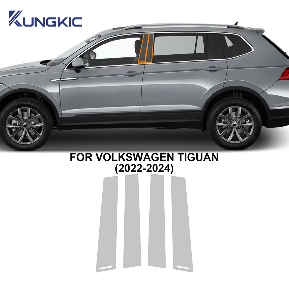 Dla VOLKSWAGEN TIGUAN 2022 2023 2024 Reflektor tylny Folia B Słupki samochodowe Folia ochronna przed przebiciem Przezroczysta TPU — zdjęcie 2