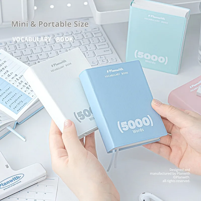 Planwith Mini Dictionary Word Books 5000 Vocabulary for TOEFL IELTS GRE Prep Language Learning Notebook PU Cover Portable 212P