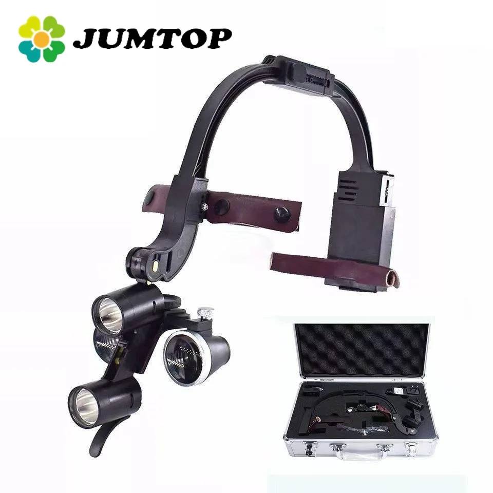 

JUMTOP Dental Loupes Surgical Medical Magnifier 2.5x/3.5x with 5W Surgical Headlight
