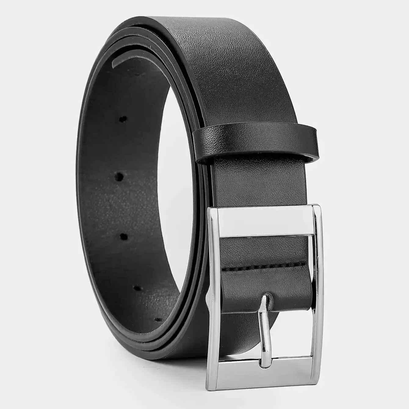 Ceinture en similicuir avec broche pour homme, ceinture d'affaires décontractée, mode