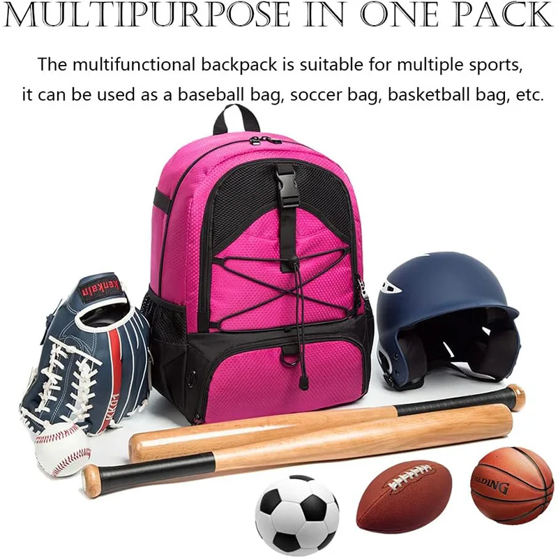 Sports Backpack Outdoor Students Football Softball Baseball Hockey Unisex School Bag Travel