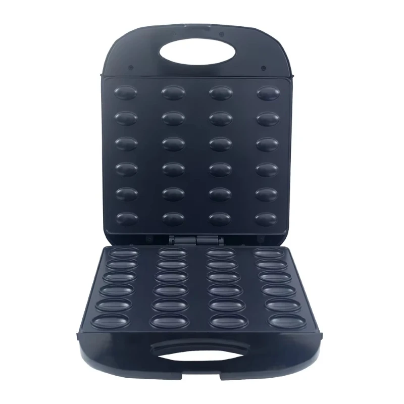 24-Hole Stainless Steel Walnut Cake Machine Non-Stick Nut Shape Mini Waffle Maker for Household Breakfast Walnut