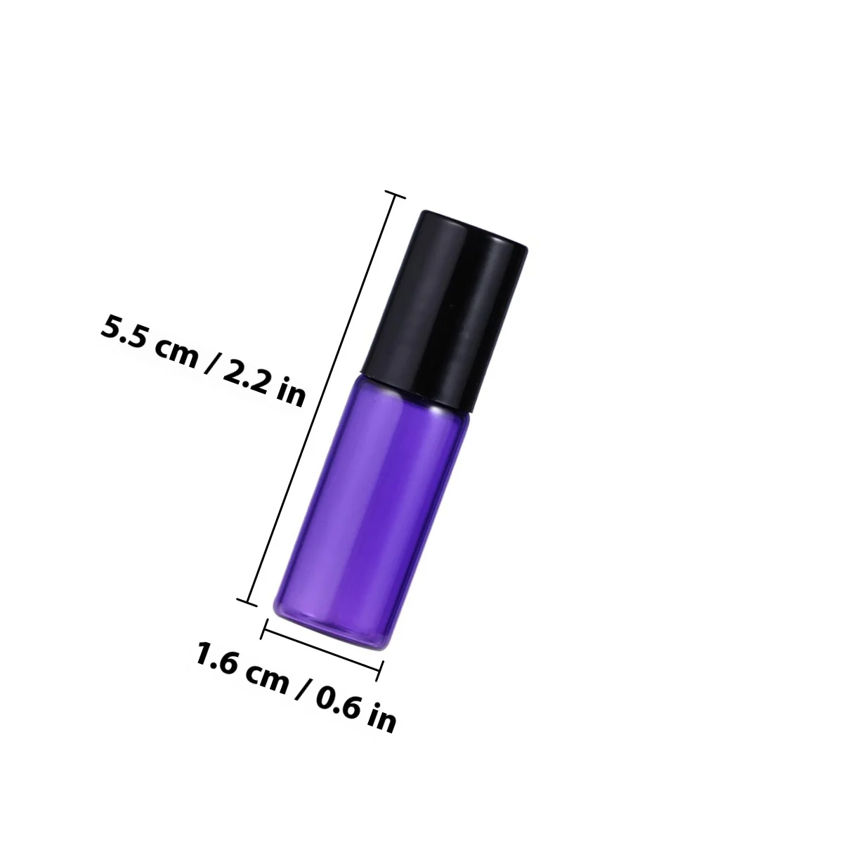 12 Stück Essential Oil Roller Dicke Glasflaschen 5 ml Lila Auslaufsicher Nachfüllbar Reiseparfums Aromatherapie Rollerflaschen