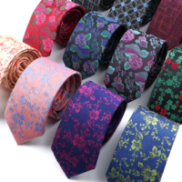 26 Styles Men's Jacquard Novelty Ties Skinny Floral Paisley Striped  Necktie Business Narrow Suit Shirt Daily Wear Accessories