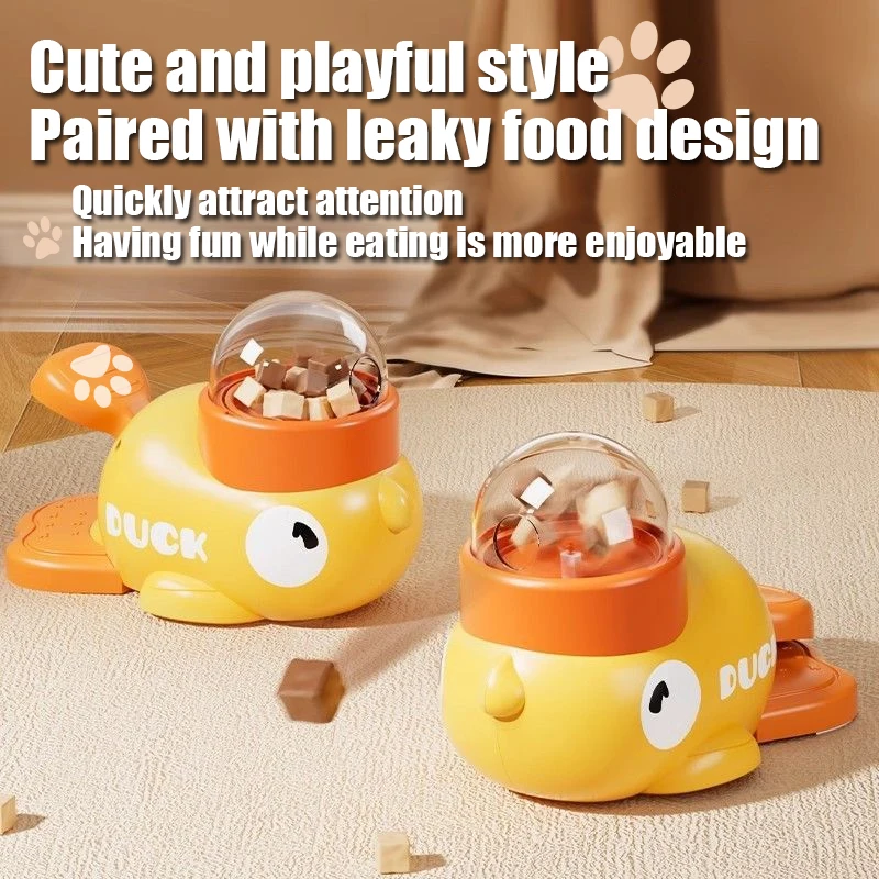 1PC Feeder for Dogs Supplies Pet Intelligence Exercise Cartoon Little Yellow Duck Shape Interactive Dog Toy Anti-slip Design Toy