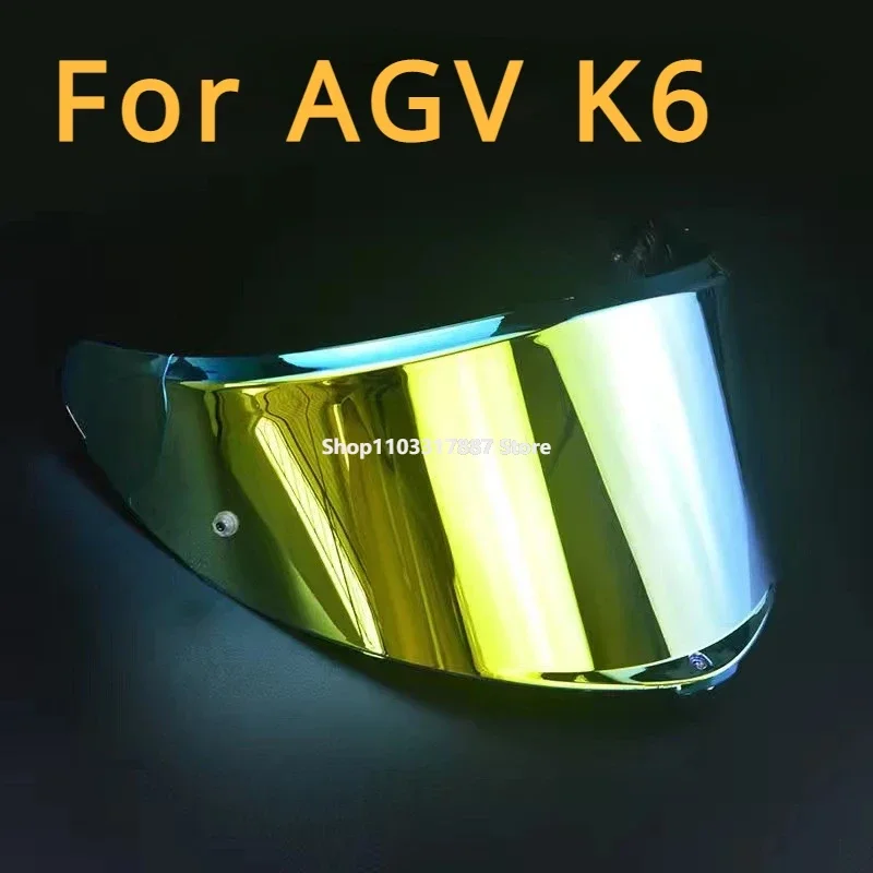 

Helmet Lenses Original Gold Lenses For AGV K6 Motorcycle Full Helmet Lenses Motorcycle Equipments Visors Headwear