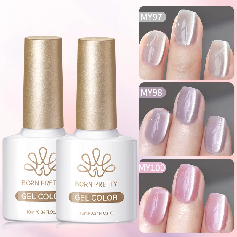 BORN PRETTY 10ml Water Light Cat Magnetic Gel Nail Polish Vernis Semi Permanent Soak Off Crystal Gel Polish For Nails Manicure