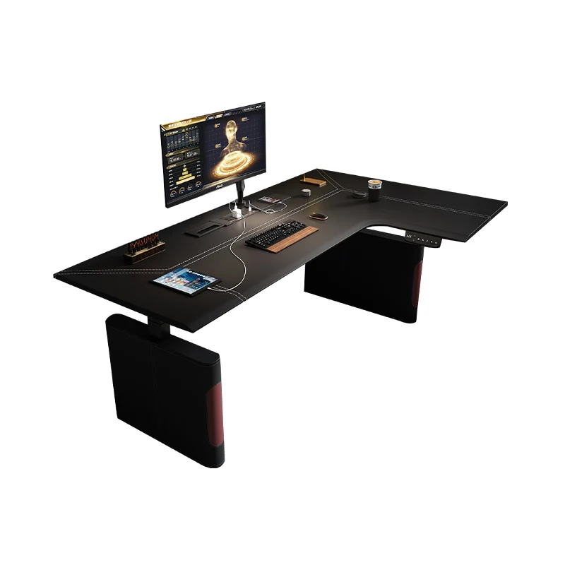 

Corner electric lifting table leg bracket e-sports L-shaped corner workbench office desk home computer study table