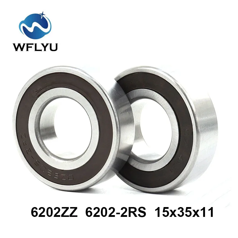

WFLYU 10PCS 6202RS 6202ZZ Bearing ABEC-7 15*35*11 mm Deep Groove 6202 2RS 6202 2Z Ball Bearings 180202 RS 6202 2RS 6202-2Z