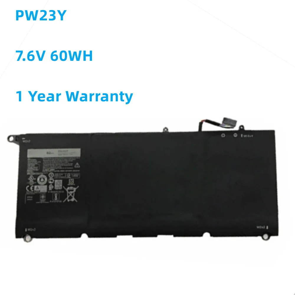 

PW23Y 7.6V 60WH Replacement New Laptop Battery for DELL XPS 13 9360 Series RNP72 TP1GT