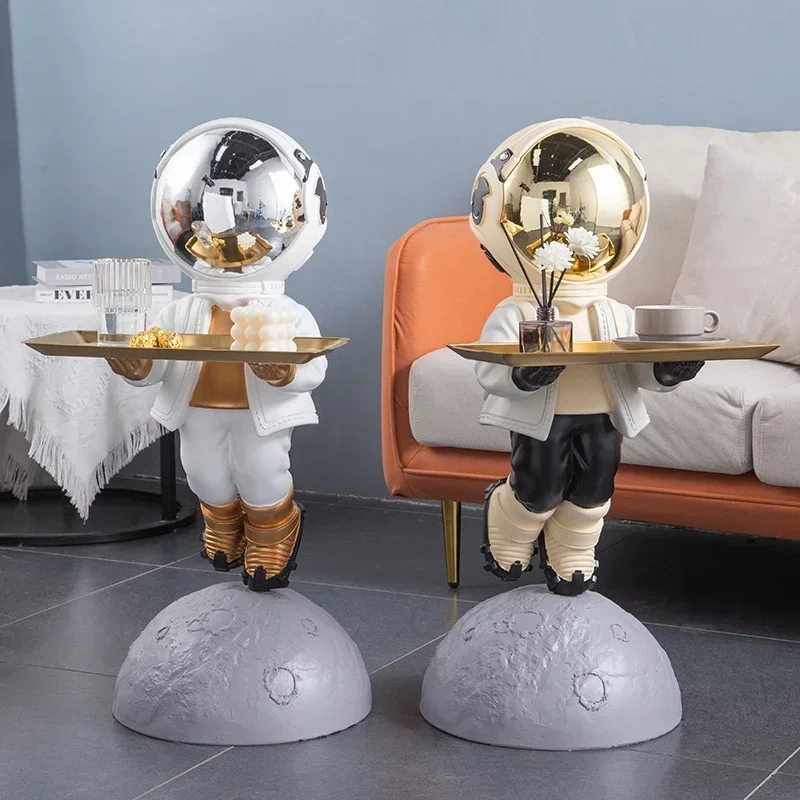 

30cm Creative Astronaut Large Floor Decoration Home Resin Living Room Entrance Decoration Astronaut Key Tray