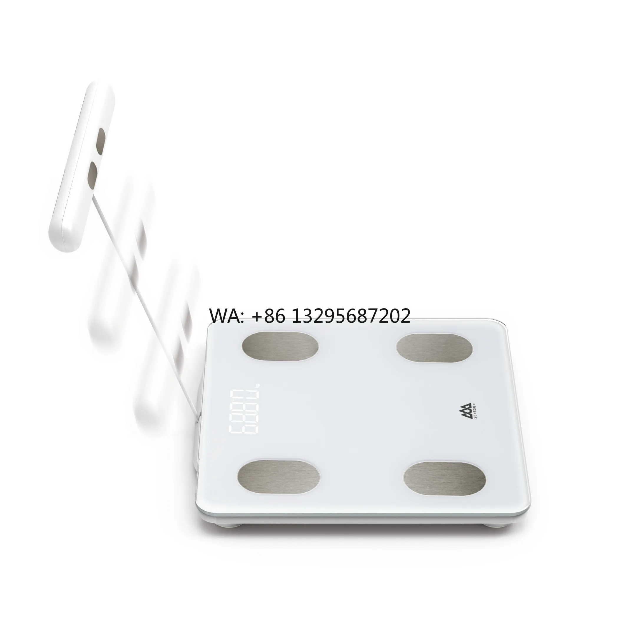 

Smart Body Fat Scale with 8 Electrodes Wireless Digital Bathroom Scale LED Display BMI and Bioimpedance Tracking