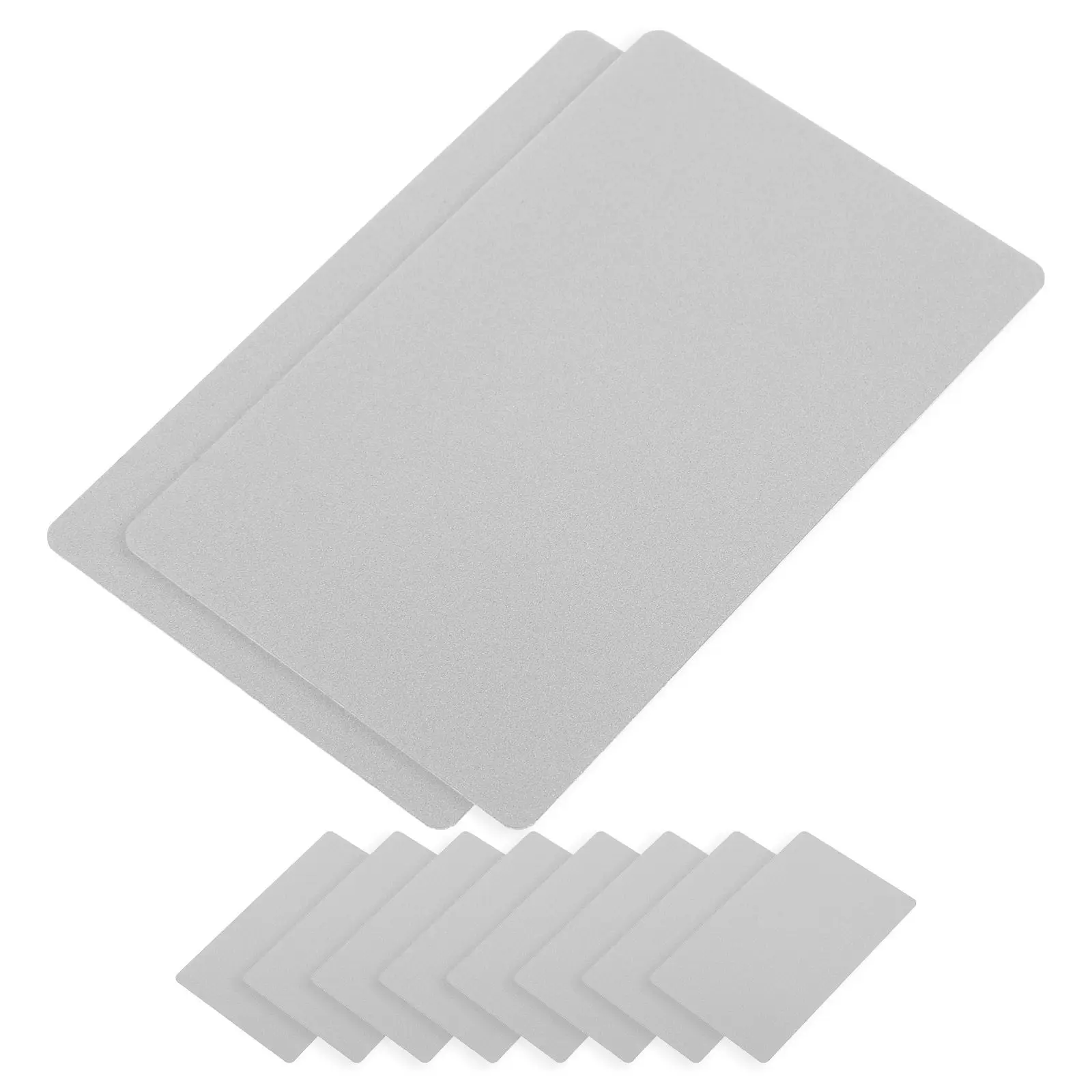 

10Pcs Blank Aluminum Alloy Business Cards Sublimation Compatible Robust Bend Resistant Smooth Edge Name Tags Nameplates