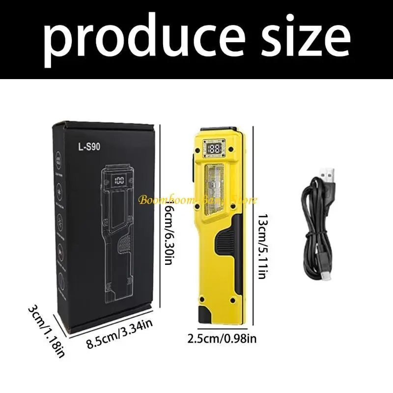 Luz trabajo con diseño clip material ABS 270C para iluminación doble núcleo alto brillo, para mecánica y