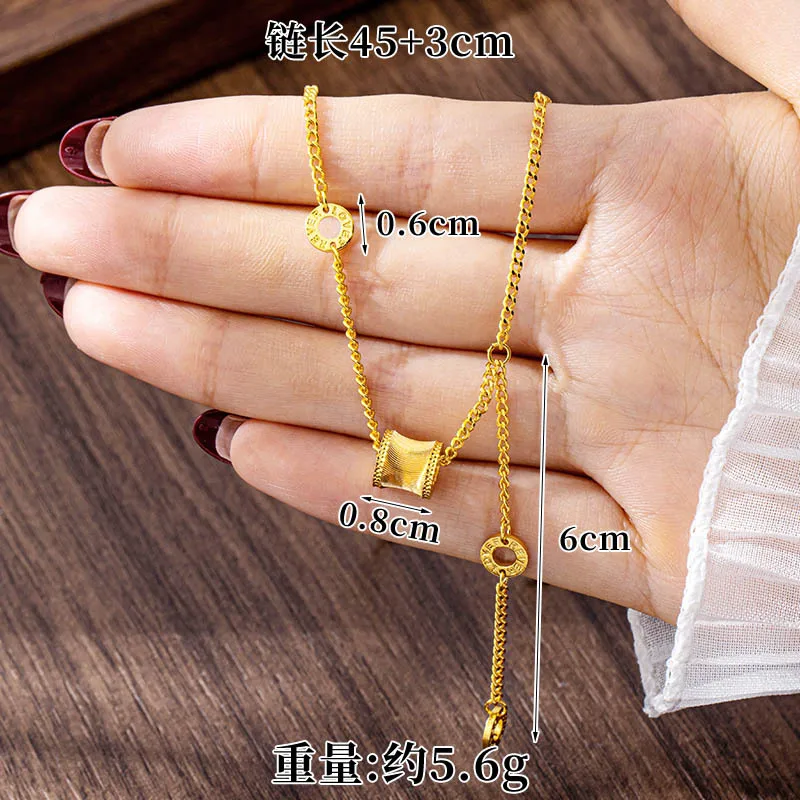 

Роскошное ожерелье из чистого золота 9999 карат из настоящего золота с паспарту, женский модный браслет на талию с начесом