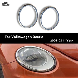 Car Headlights Lamp Cover Lens Shell Ring Trim Sticker Rear Light Plating Decorative PartsFor Volkswagen 2005 - 2011 Beetle