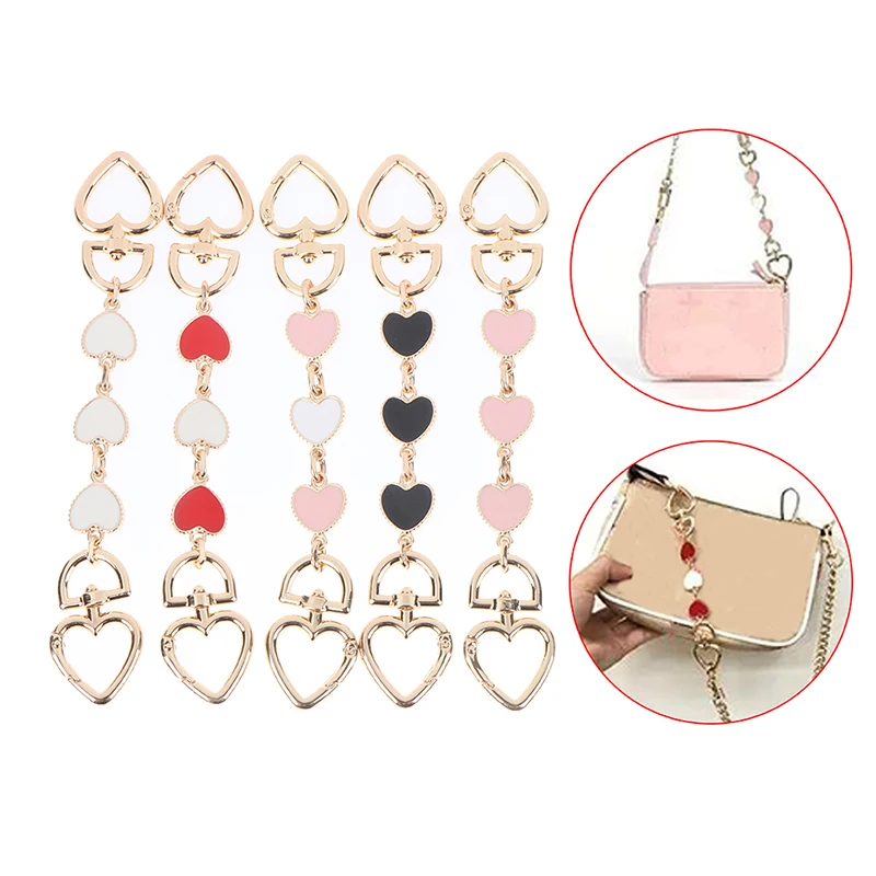 Heart Shaped Replacement Chain Strap Extender For Purse Clutch Handbag Extension