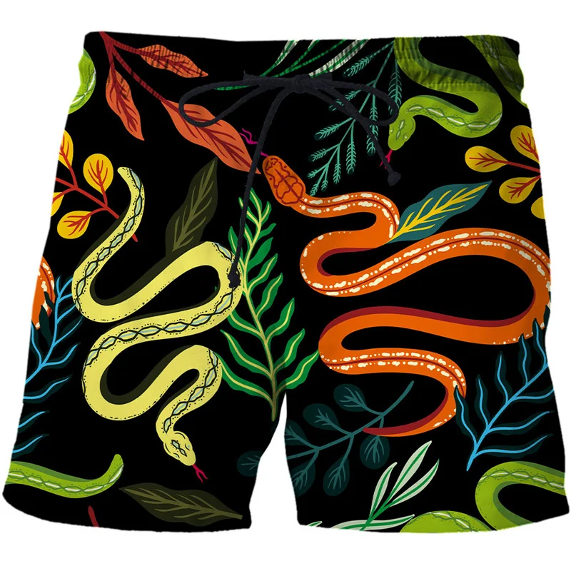 

Cute Serpent 3D Print Shorts Men Women Kid Y2k Boho Style Casual Short Pants Summer Oversize Cool Mens Swim Sport Beach Shorts