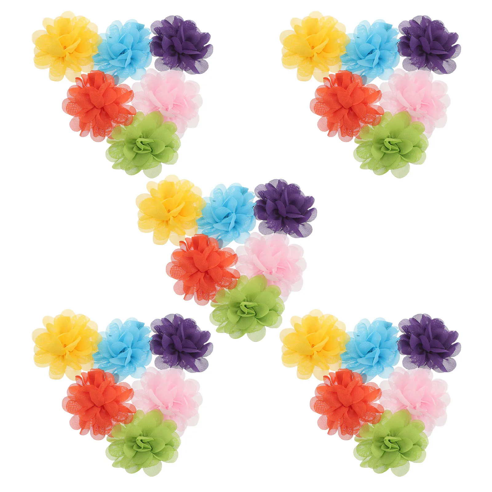 

30Pcs Pet Decoration Collar Chiffon Flower Hair Clips Small Dogs Cats Flower Bows Party Birthday Grooming Accessories