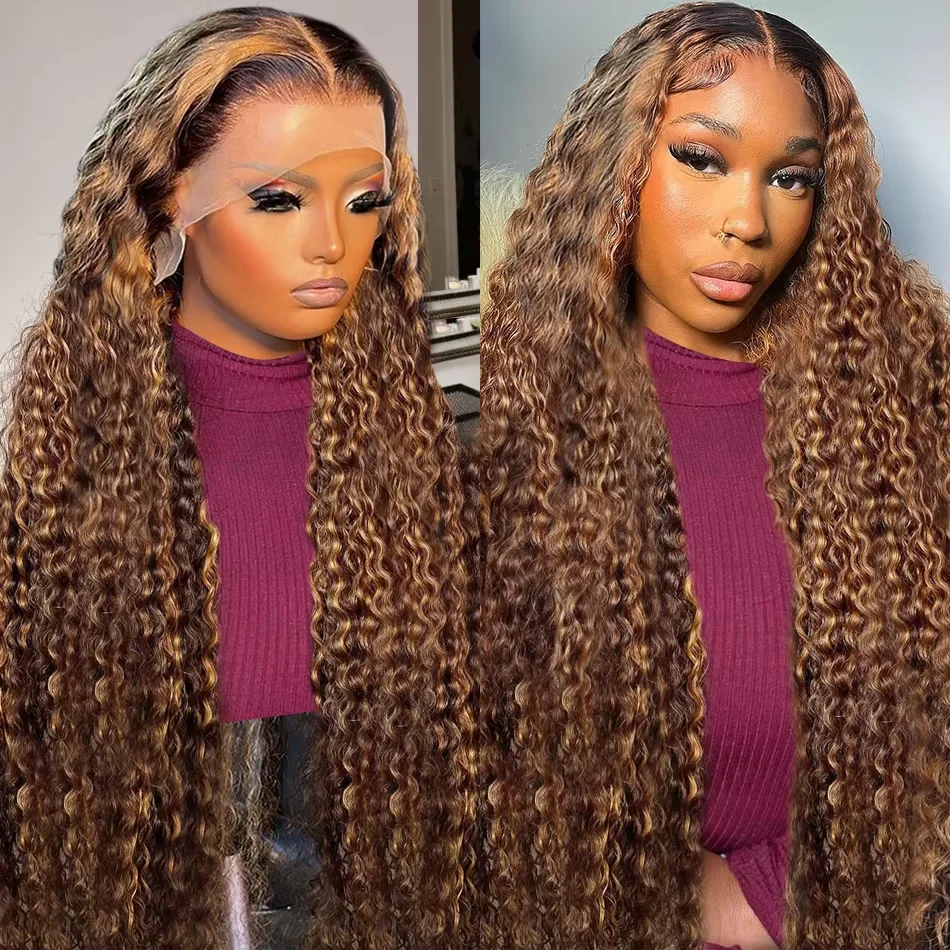 

Выделите 30 32 дюйма 13x4 HD Парики из натуральных волос на кружеве спереди Предварительно выщипанные бразильские волнистые бесклеевые вьющиеся кружевные фронтальные парики для женщин