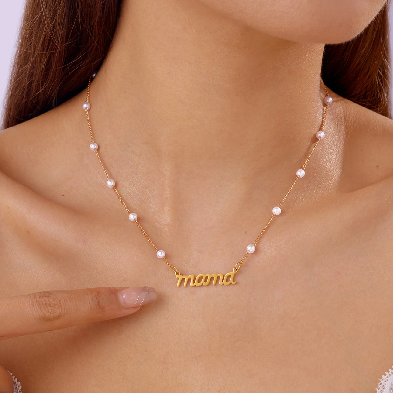 Letter Mama Pendant Necklace for Mom - Fashion Clavicle Chain