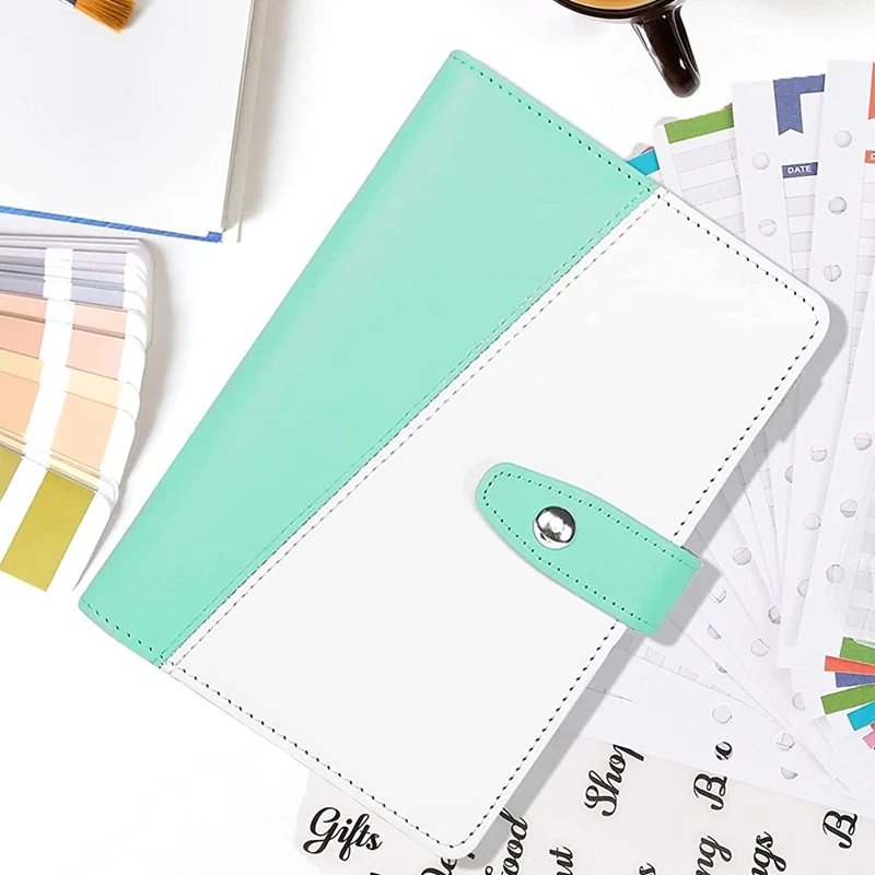 เครื่องผูกงบประมาณพร้อมซองเงินสด, เครื่องผูกงบประมาณหนัง PU A6 พร้อมซองและแผ่นงบประมาณ, เครื่องผูกงบประมาณ