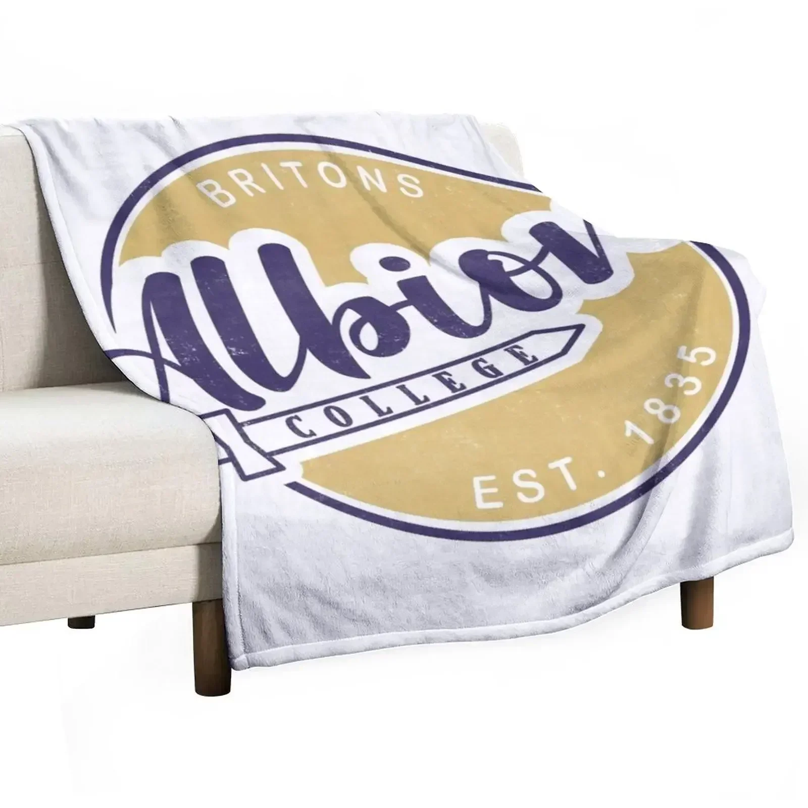 

Albion College Circle Logo Throw Blanket Furry Hair Stuffeds Blankets