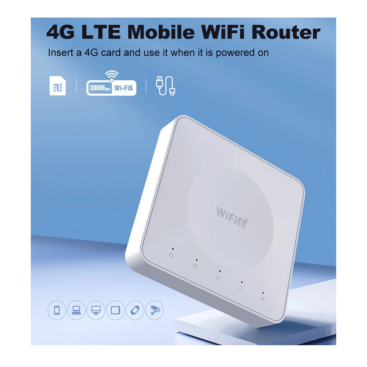 A20M 4G LTE Router WiFi 6 Modem Kartu SIM Mendukung 10 Koneksi Perangkat Router Nirkabel Seluler untuk Asia Afrika Eropa