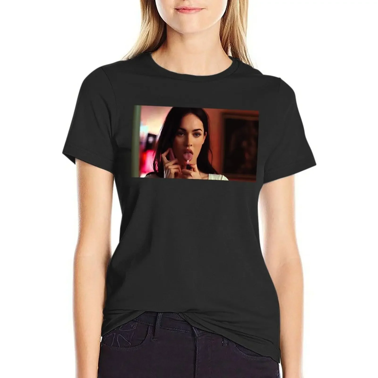 jennifers body sticker T-Shirt tees anime clothes aesthetic clothes lady clothes tight shirts for Women