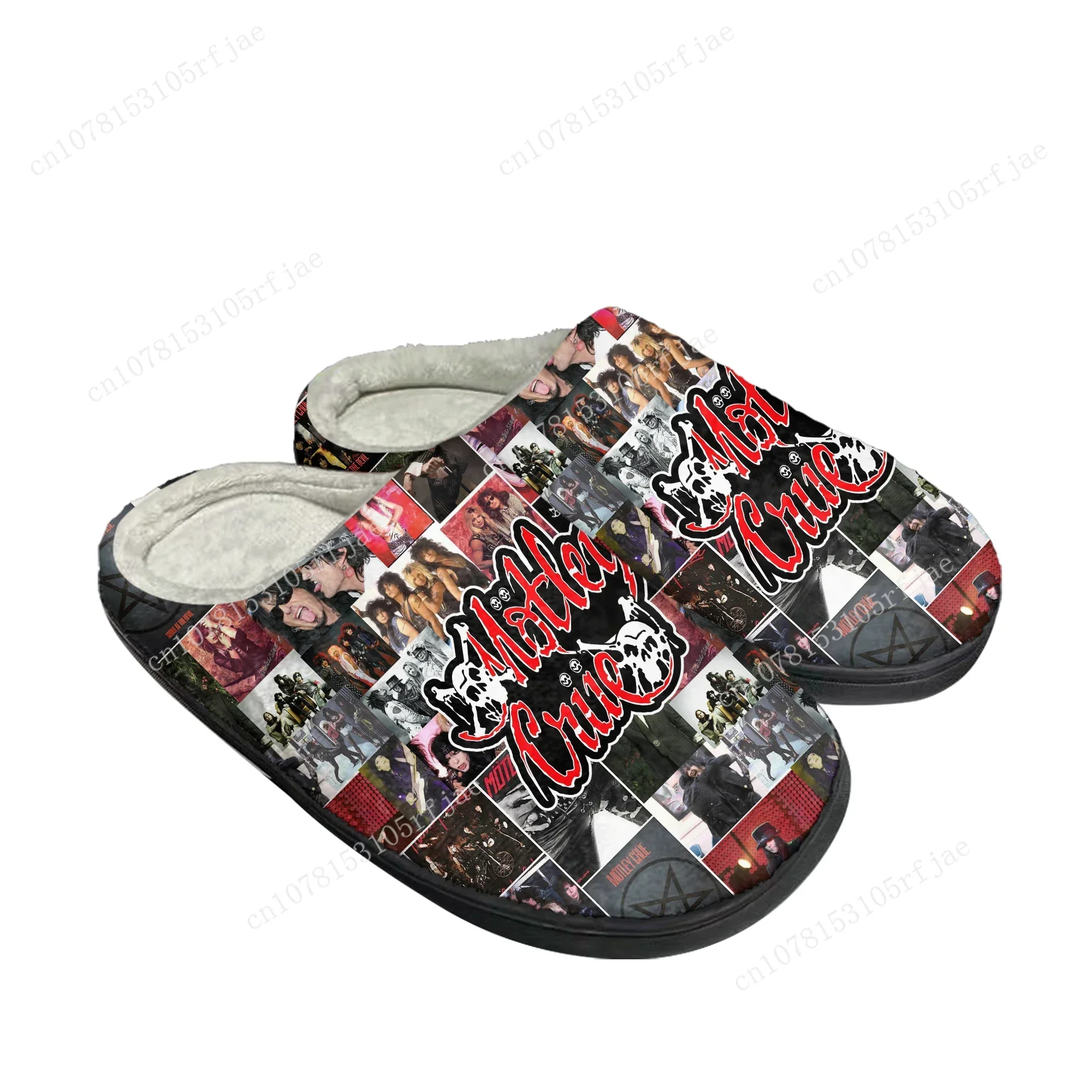 

Band 80S Metal Vintage C-Crue Home Cotton Slippers Mens Womens M-Motley Plush Bedroom Casual Keep Warm Shoes Tailor Made Slipper