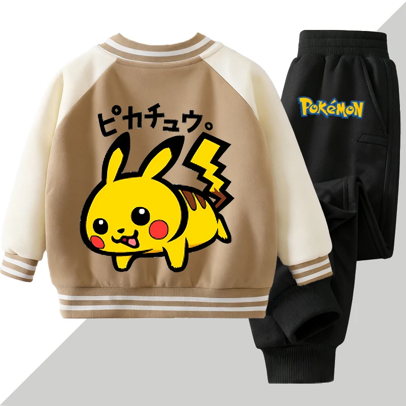 Детские-бейсбольные-куртки-с-изображением-покемонов-комплект-брюк-аниме-Пикачу-Чармандер-весенняя-ветровка-детская-одежда-верхняя-одежда-пальто-брюки