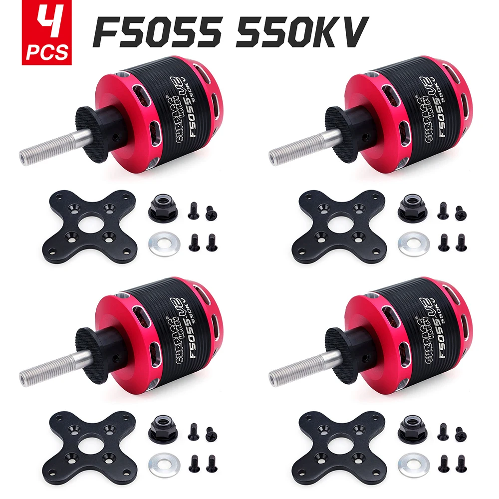 SURPASSHOBBY 4pcs Outrunner Brushless Motor F5055 250/550KV F6364 210KV 14 Pole for RC FPV Airplanes Helicopter Fixed-wing