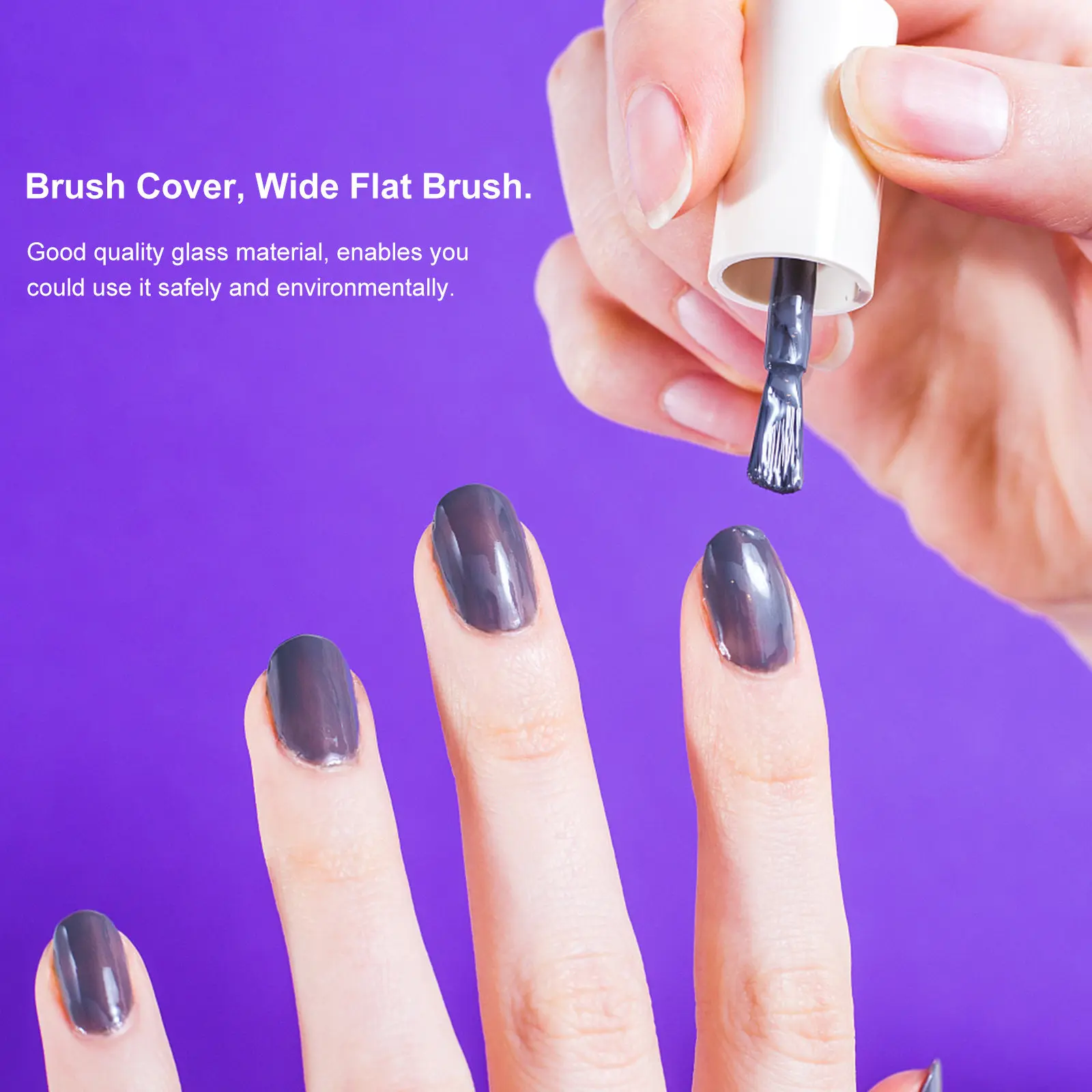 

20Pcs Cylindrical Empty Glass Bottles for Nail Polish DIY Nail Varnish Containers Refillable Packaging Manicure