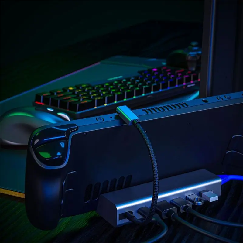 

Doking Station 6 в 1 для USB Type C —совместимого 4K 60 Гц RJ45 USB3.0 для зарядки ТВ-базы