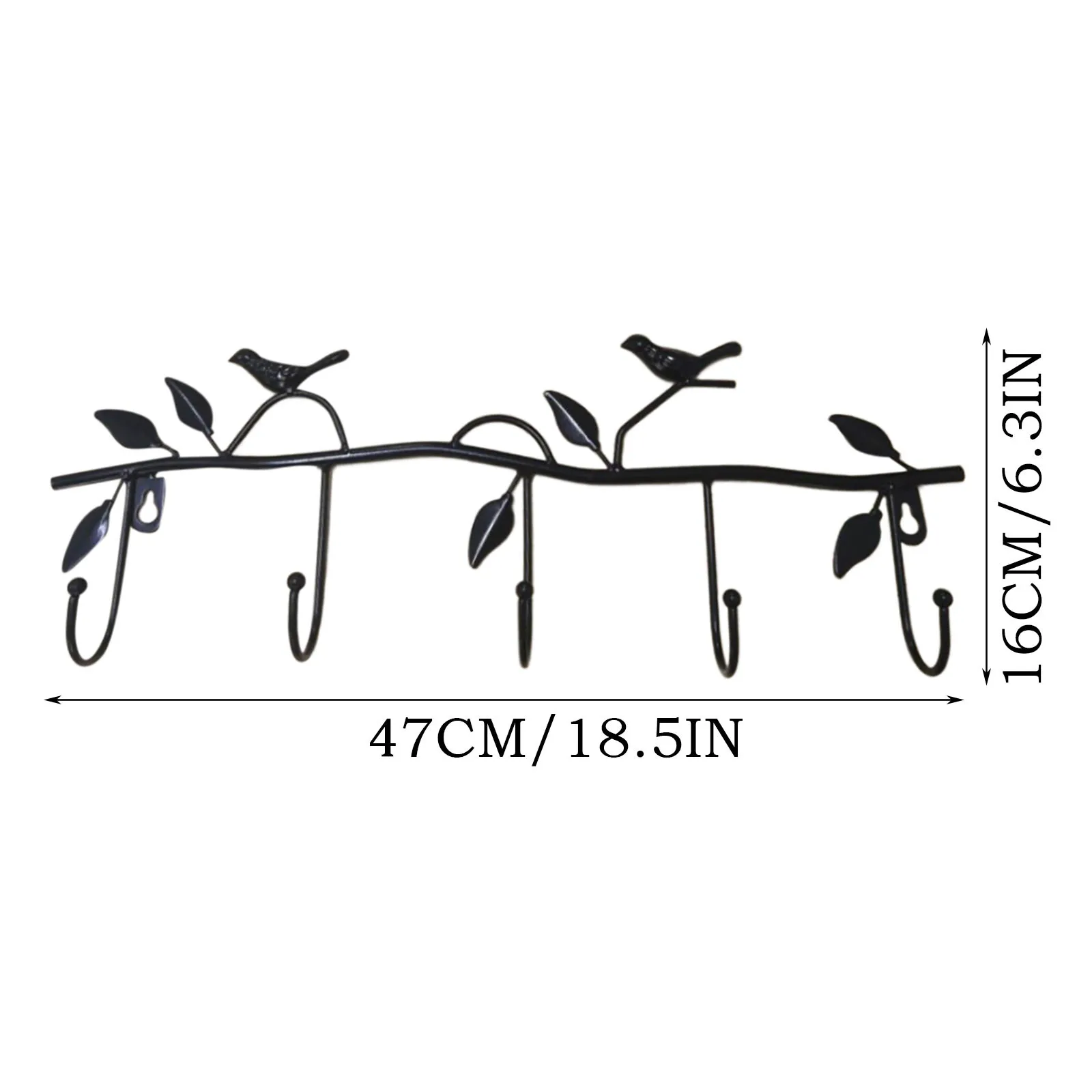 5 السنانير شماعة معطف جدار جبل لتعليق هوك رف هوك السكك الحديدية شماعة معطف جدار جبل لسترة الملابس القبعات منشفة أدوات المنزل #3