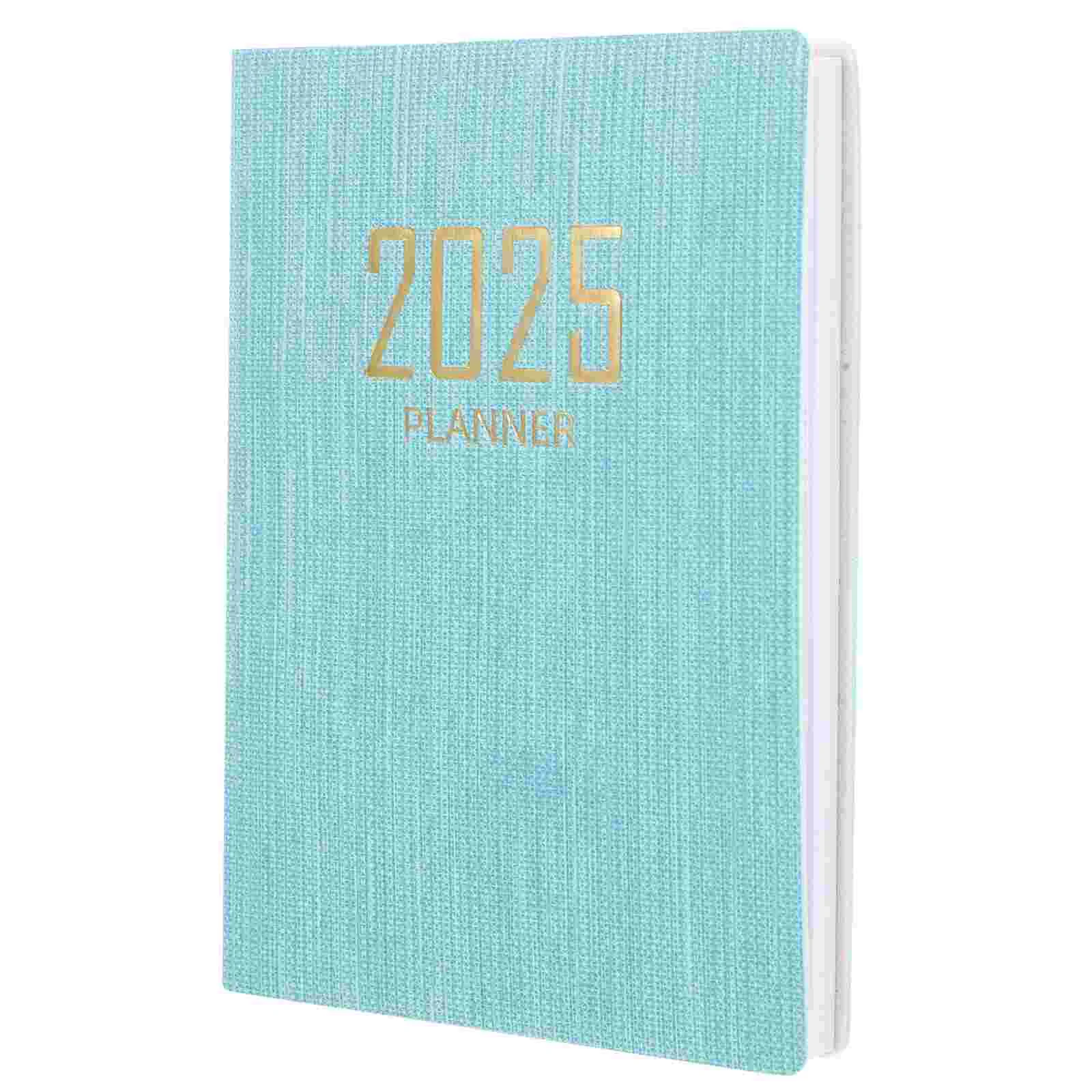 

2025 Weekly Agenda Book Thick White Paper Planner Daily Calendar Notebook Pu Budget Tracker