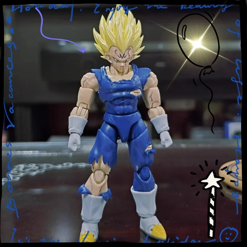 

Black Hole Tk Custom Dragon Ball Z Super Saiyan Ssj Majin Vegeta Battle Damage Full Power Anime Action Figures Models Gifts Toys