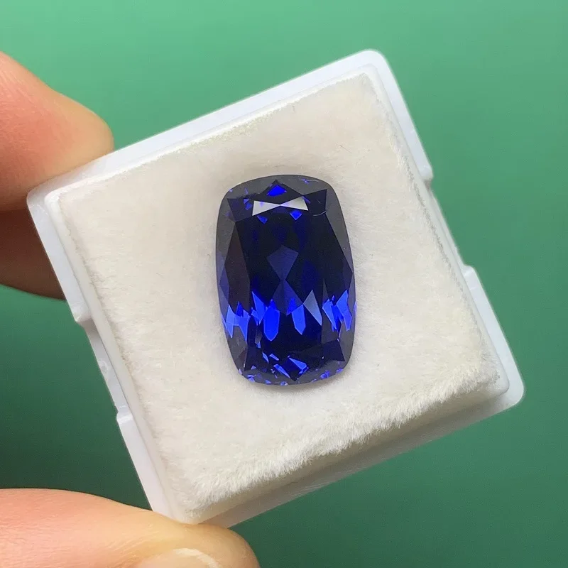 Imagem -03 - Ruif Única Boa Qualidade Royal Blue Almofada Lab Grown Safira 9.5x14.5 mm 9.95ct Gemstone para Fazer Jóias Finas