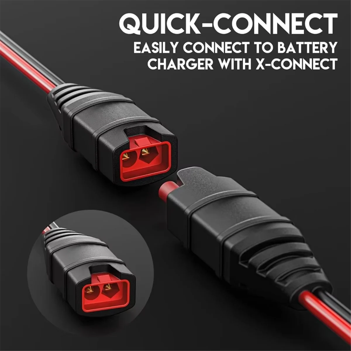 

Автомобильный соединительный кабель питания 53 см, жгут проводов 16AWG с ушковыми клеммами X-Connect M10 для проводов зарядного устройства M10