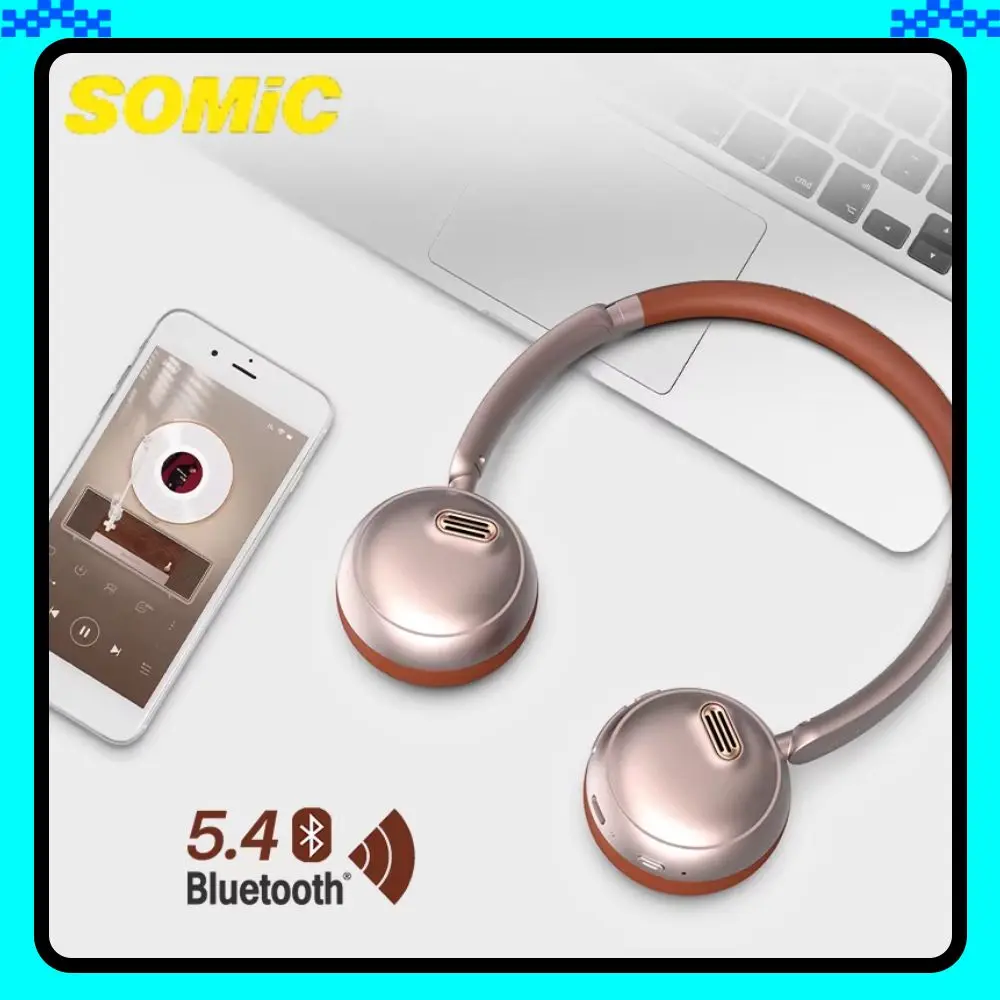 

Somic F1 Беспроводные наушники с активным шумоподавлением 30 дБ геймерская гарнитура Bluetooth5.4 динамические наушники на заказ аксессуар для ПК подарок