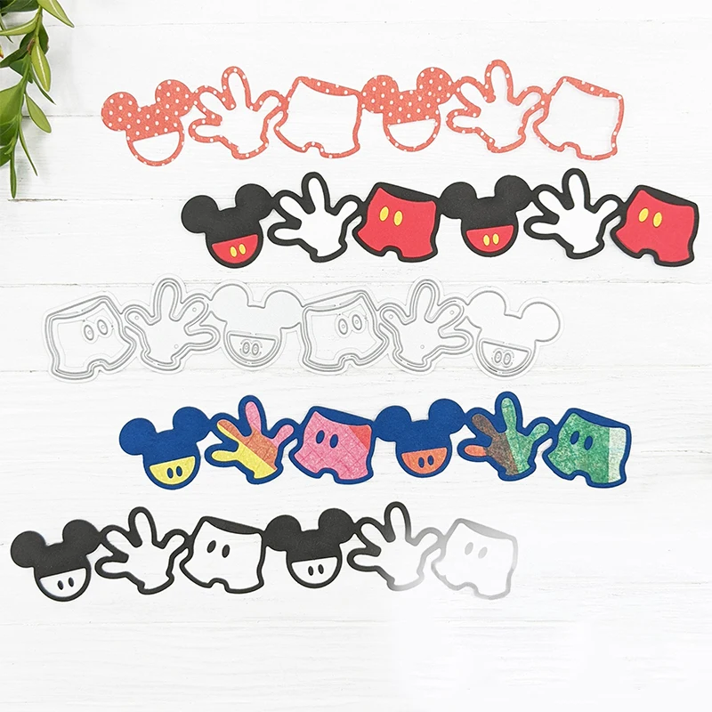 Glove Shorts Border Metal Cutting Dies Cartoon Mouse Ears Die Cuts For Scrapbooking Paper Crafting Card Making