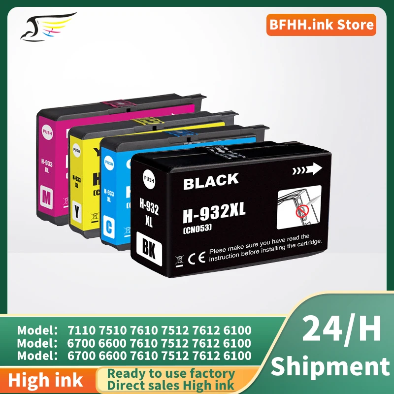 

for hp 932XL 933XL Ink Cartridge Compatible for HP 932 933 XL for HP932 Officejet 6100 6600 6700 7110 7610 7612 7510 7512 Printe